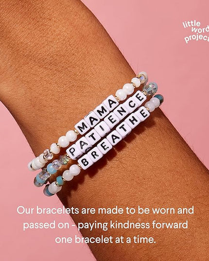 Little Words Project Mother's Day Gifts, The Original Word Bracelet, Made with Colorful Beads and Plated Brass Hardware, Handcrafted Design & Positive Message