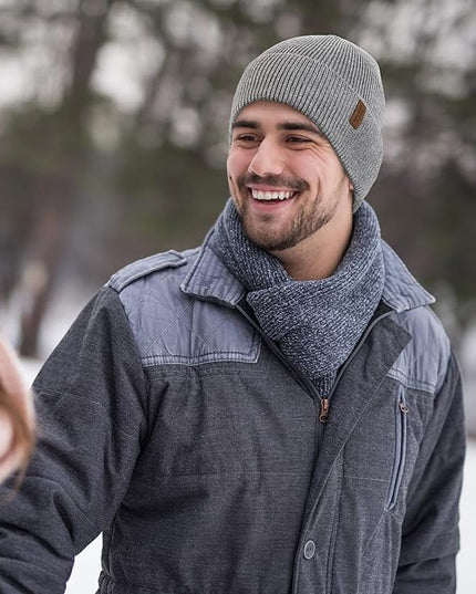 Wmcaps Winter Beanie for Men Women, Fleece Lined Beanie Soft Warm Knit Hat Ski Stocking Cuffed Cap