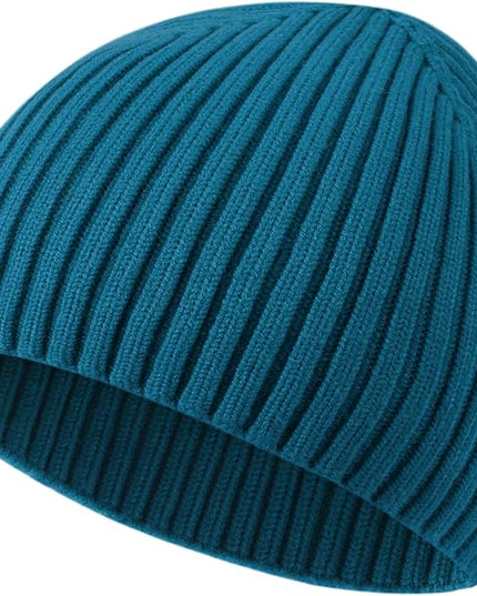 choshion Wool Knit Fisherman Beanie Hat for Men Women,Cuffless Warm Short Cuff Beanies Toboggan Ski Hats Winter Skull Cap
