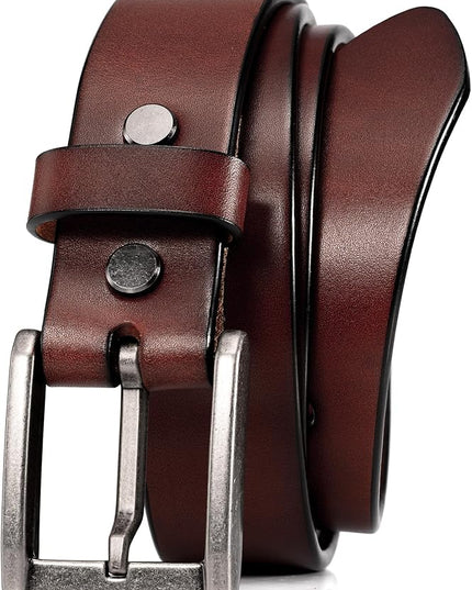 WOLFANT Thicken Full Grain Heavy Duty Belts for Men,100% Italian Real Solid Leather