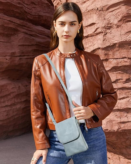 BOSTANTEN Vegan Leather Small Crossbody Bags for Women Designer Cell Phone Bag Wallet Purses Adjustable Strap