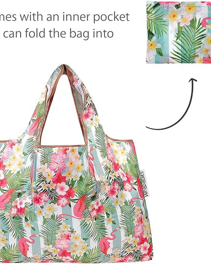 allydrew Large Foldable Tote Nylon Reusable Grocery Bags