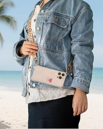 Phone Lanyard Crossbody, Cell Phone Lanyard for Around The Neck Adjustable Phone Strap, Anti Theft Cute Lanyard for iPhone Case ID Holder Keys Phone Accessories Travel Essential