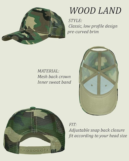 Gelante Mesh Trucker Hat Baseball Cap Structured Front Panel Wholesale LOT 12 Pack