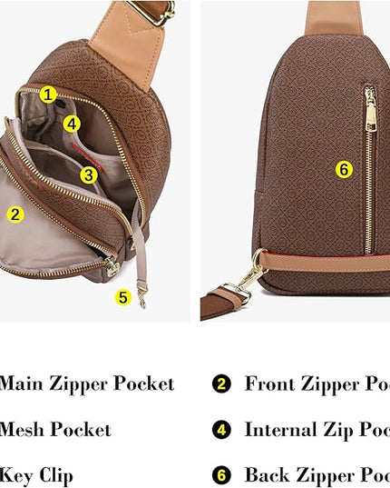 Anti Theft Crossbody Bags for Women Leather Sling Bag Cross Body Travel Purse Chest Bags Fanny Pack Gift Teen Girl