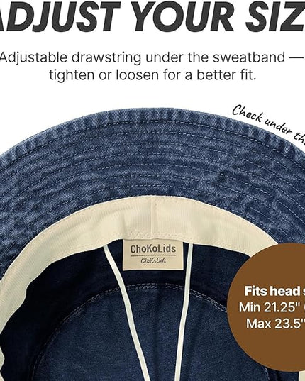 Hot Summer Bucket Hat - Trendy Cotton Sun Hat for Beach, Golf, Fishing - Fun Outdoor Vacation Boonie for Men and Women