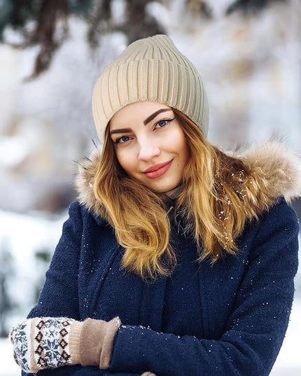 HiRui Knit Beanie for Men Women Kids, Winter Hats Warm Classic Daily Skull Caps