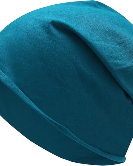 ZLYC Cotton Thin Slouchy Beanie Hat for Men Women Fashion Soft Stretch Knit Skull Cap