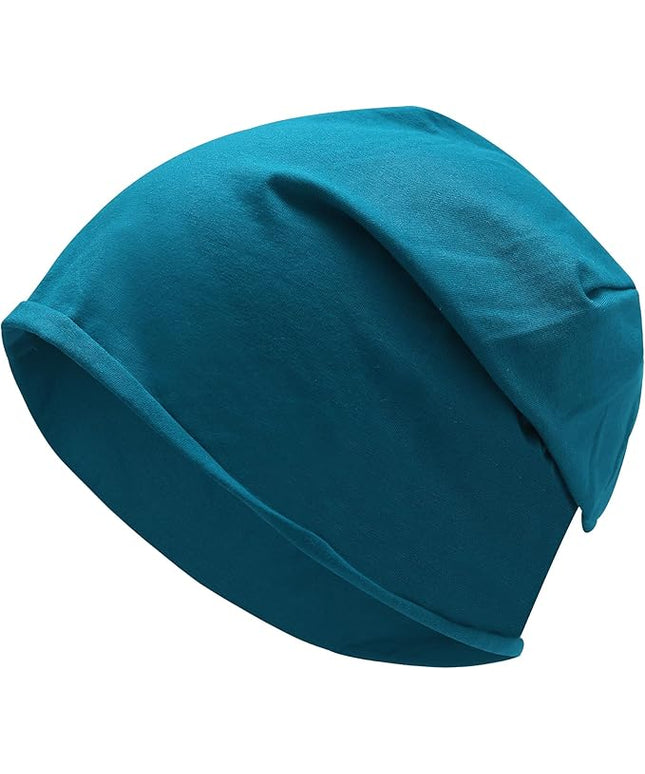 ZLYC Cotton Thin Slouchy Beanie Hat for Men Women Fashion Soft Stretch Knit Skull Cap