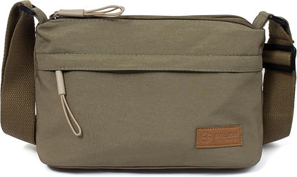 Crossbody Sling Bag Canvas Purse Small Shoulder Handbag 5 Pocket Casual Travel Messenger Hobo Bag Phone Satchel Backpack