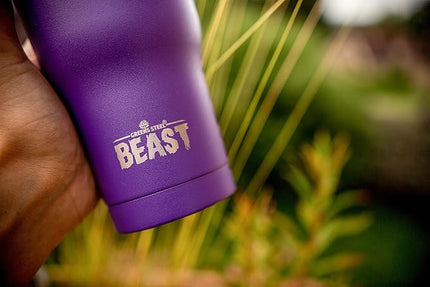Beast 40 oz Tumbler Stainless Steel Vacuum Insulated Coffee Ice Cup Double Wall Travel Flask (Purple)