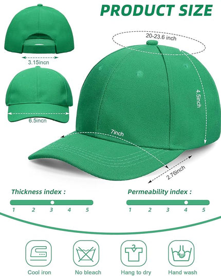 Handepo 24 Pcs Blank Baseball Cap Adjustable Back Strap Plain Blank Camouflage Hat Unisex Baseball Cap for Trucker Men Women