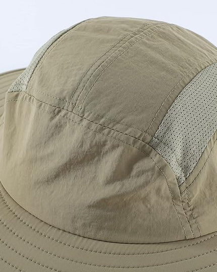 Home Prefer UPF 50+ Mens Wide Brim Fishing Hat with Neck Flap Sun Hat for Men Women Sun Protection Cap