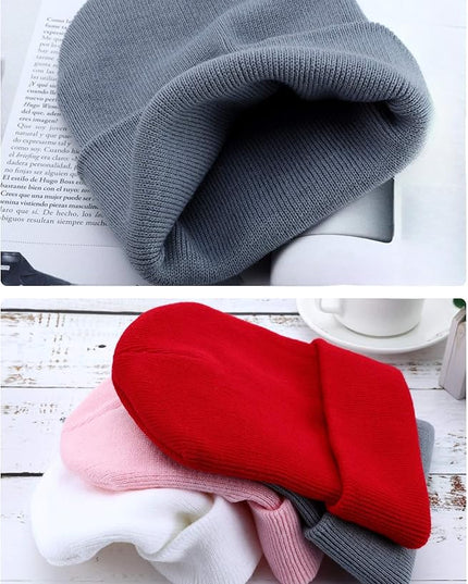 Zhanmai 12 Pack Small Winter Beanie Hats Bulk Warm Knitted Cuffed Skull Cap for Men Women