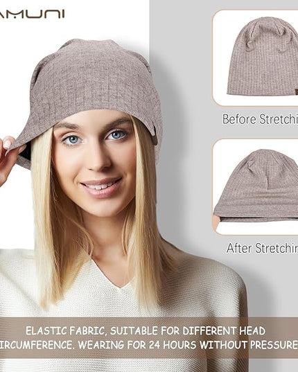Slouchy Beanie for Men Women Soft Lightweight Running Beanie Hat Chemo Cap Skull Cap