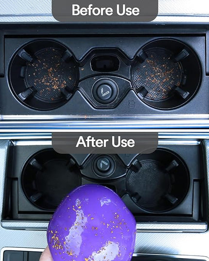 PULIDIKI Car Cleaning Gel Cleaning Putty Car Detailing Kit Car Interior Cleaner Car Slime Cleaner Dust Cleaning Supplies Car Accessories Car Gifts for Men Women Purple (2Pack)