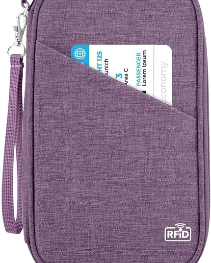 Passport Holder Family, Women Rfid Blocking Passport Wallet, Travel Essentials Premium Wallets, Waterproof Passport Holders Bag for Men Traveling, Travel Document Organizer Credit Cards Case