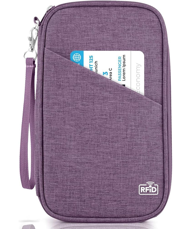 Passport Holder Family, Women Rfid Blocking Passport Wallet, Travel Essentials Premium Wallets, Waterproof Passport Holders Bag for Men Traveling, Travel Document Organizer Credit Cards Case