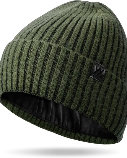Winter Beanie Hat for Men & Women, Fleece Lined Thermal Knit Hat Ski Beanie Skull Cap Cuffed Cap for Cold Weather