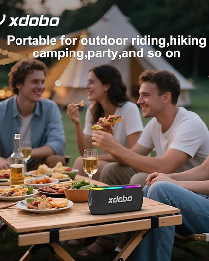 xdobo X8 III Portable Bluetooth Speaker Small Bluetooth Speaker Waterproof: IPX7 Computer Speakers Wireless with RGB Lights for Home/Outdoor/Party/Beach/Birthday Gift