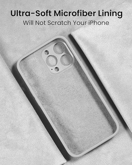 FireNova Designed for iPhone 16 Pro Case, Silicone Upgraded [Camera Protection] Phone Case with [2 Screen Protectors], Soft Anti-Scratch Microfiber Lining Inside, 2024, White