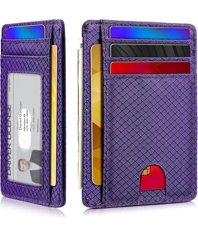 Artpaxy Slim Wallet for Men & Women, Minimalist Front Pocket Card Holder for Travel, RFID Blocking, Water Resistant Nylon Wallet for ID & Cash & Credit Card