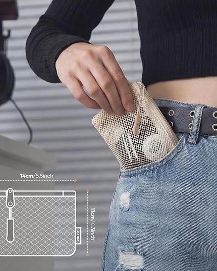 VULKIT Small Zip Wallet 2 Packs Coin Pouch Mini Travel Bag Multifunctional Pouch Change Holder