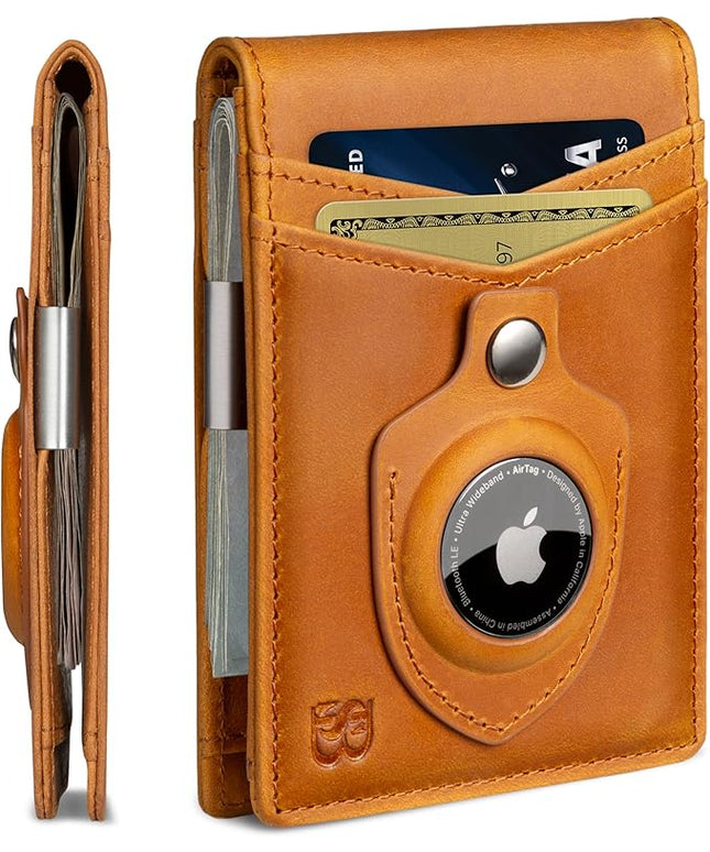 SERMAN BRANDS Money Clip Wallet - Mens Wallets slim Front Pocket RFID Blocking Card Holder Minimalist Mini Bifold