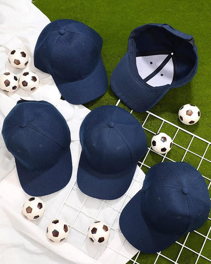 Handepo 24 Pcs Blank Baseball Cap Adjustable Back Strap Plain Blank Camouflage Hat Unisex Baseball Cap for Trucker Men Women