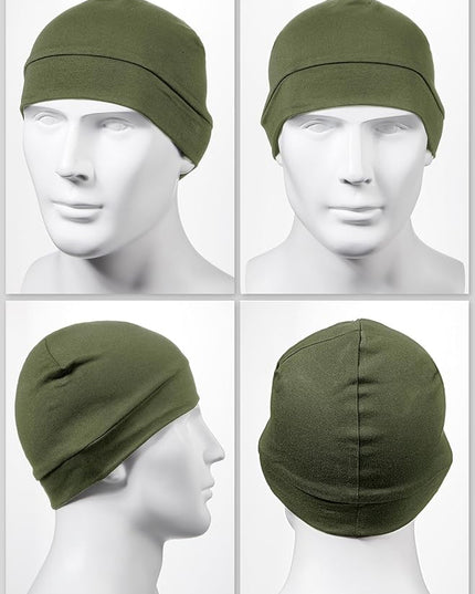Syhood 4 Pcs Cotton Skull Caps for Men Women Breathable Beanie Thin Sleep Hat Night Running Cap Helmet Liner for Cycling Gym