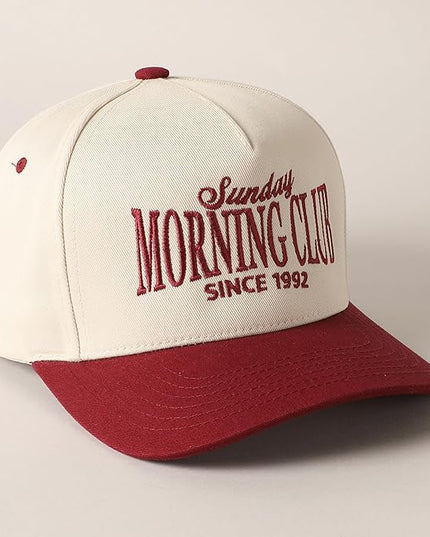 MIRMARU Two-Tone Vintage Canvas Trucker Hats for Men & Women, Adjustable Size Baseball Caps with Trendy Embroidered Design