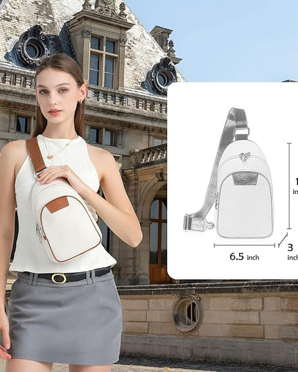 Anti Theft Crossbody Bags for Women Leather Sling Bag Cross Body Travel Purse Chest Bags Fanny Pack Gift Teen Girl
