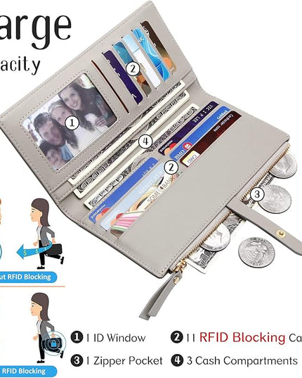 KUKOO Small Crossbody Bag Cell Phone Purse Wallet with Credit Card Slots for Women