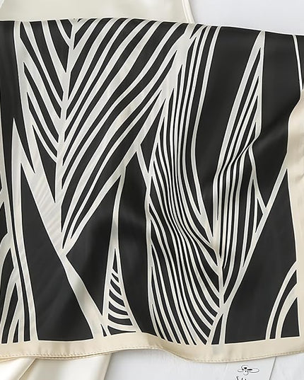 MINIDORA Satin Scarves for Women 27.5 × 27.5 inches Medium Square Elegant Silk Feeling Head Scarf