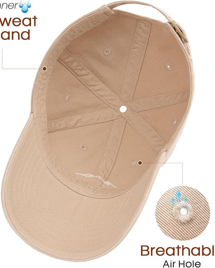 FURTALK Baseball Cap Men Mountain Embroidery Dad Hat Unstructured Soft Vintage Washed Cotton Outdoor Hats for Men