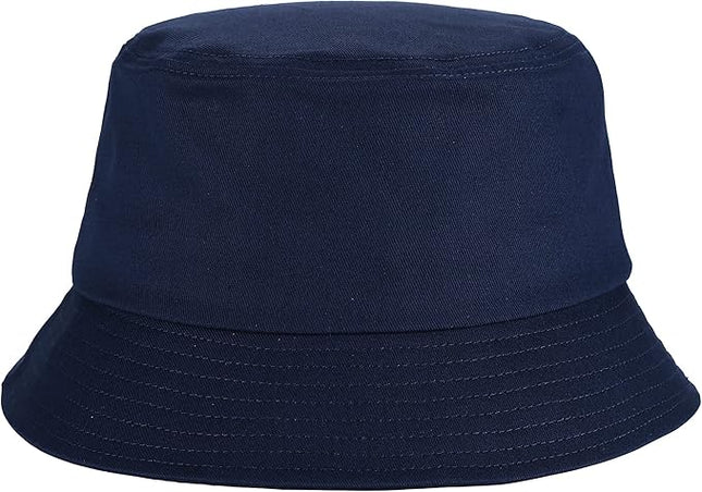Umeepar Unisex Cotton Packable Bucket Hat Sun Hat Plain Colors for Men Women