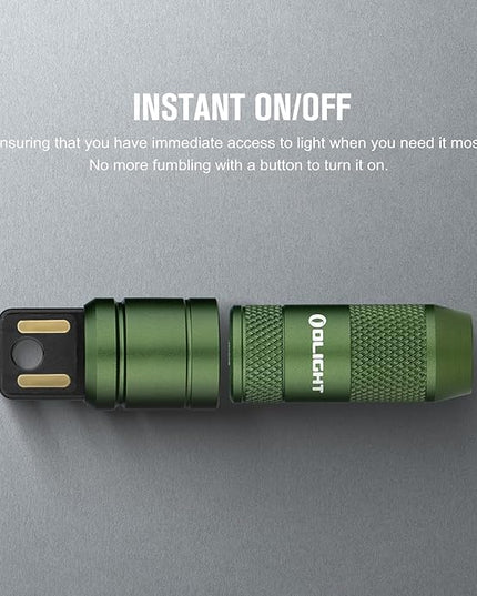 OLIGHT IMINI 2 EDC Rechargeable Keychain Flashlight, 50 Lumens Compact and Portable Mini LED Keyring Lights with Built-in Battery Ideal for Everyday Carry and Emergencies (OD Green)