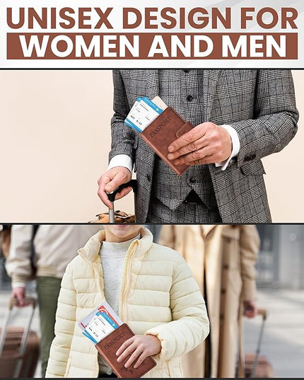 Passport Holder for Travel Essentials, Passport Wallet Cover Case for Travel Must Haves Accessories,Passport Book Holders for Women and Men