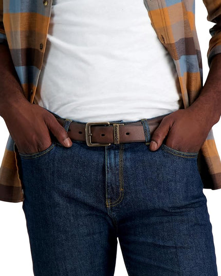 Columbia Men's 2-in-1 Reversible Casual Leather Belt for Versatile Everyday Style