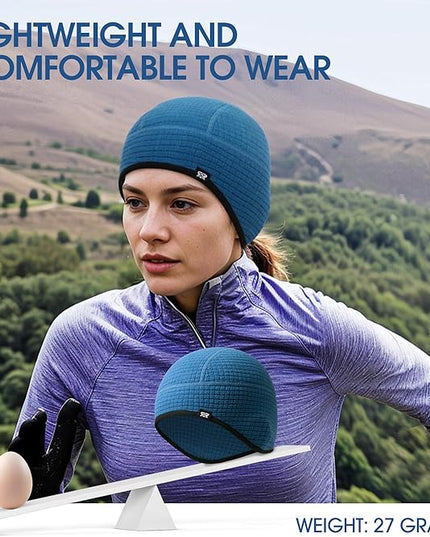 Skull Cap Helmet Liner, Winter Thermal Cycling Cap for Men & Women, Lightweight Cycling Hat for Biking Running Outdoor Work