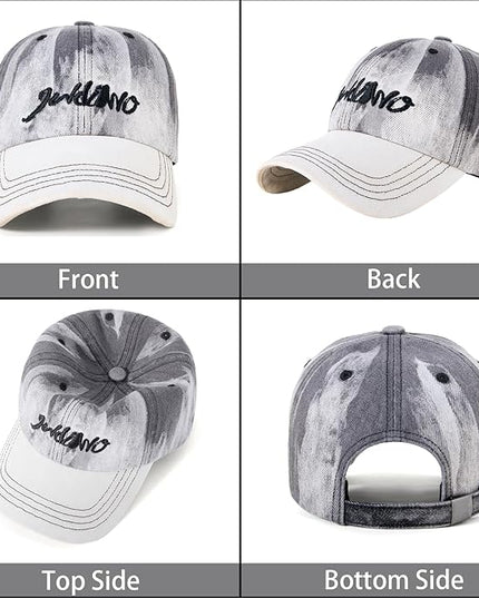 Trendy Unisex Graffiti Baseball Cap, Adjustable Cotton Baseball Cap for Men & Women, Athletic Streetwear Hat