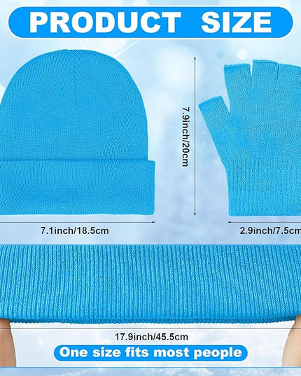 48 Pcs Bulk Winter Knit Beanies Gloves Men Women Warm Beanie Touchscreen Gloves Set Cozy Winter Accessories