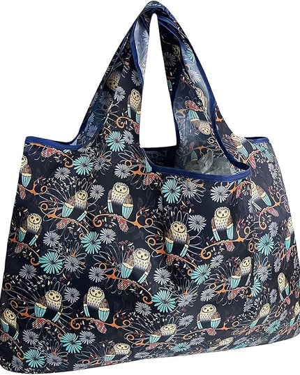 allydrew Large Foldable Tote Nylon Reusable Grocery Bags