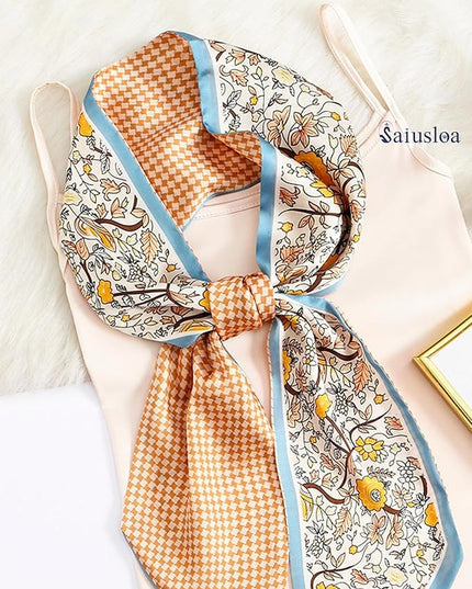 Purse Scarf For Handbags Head Scarves For Women's Hair Bags Scarfs Long Skinny Scarves Fashion Silky
