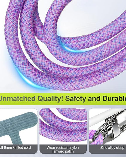 Phone Lanyard & Phone Wrist Strap, 3 in 1 Adjustable Anti Theft Phone Strap for Travel Hiking Cycling Climbing