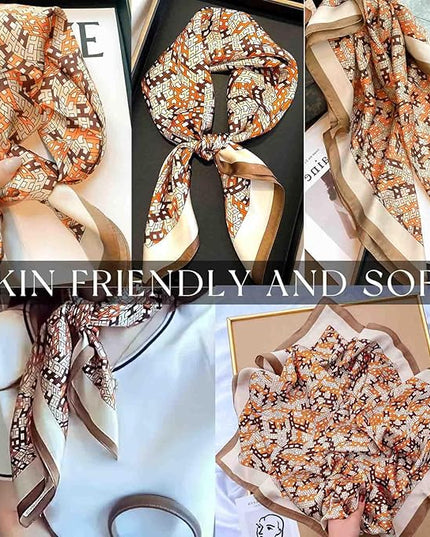 Dailyacc Hair Bandanas Scarf For Women Lightweight Fashion Neck Silk Satin Head Scarves For Sleeping Handbags Scarf