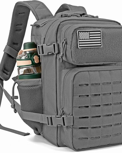 QT&QY 25L/45L Military Tactical Backpack For Men Molle Daypack 3 Day Bug Out Bag Hiking Rucksack With Bottle Holder