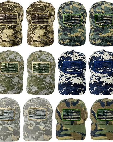 Roytrense Embroidered American Flag Unisex Baseball Cap (100% Cotton)