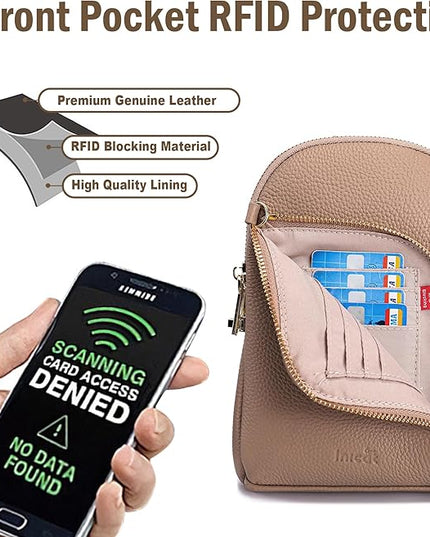 INICAT RFID Blocking Sling Bag Anti Theft Crossbody Bags Women Valentine's Day Gifts Travel Purses Vegan Leather