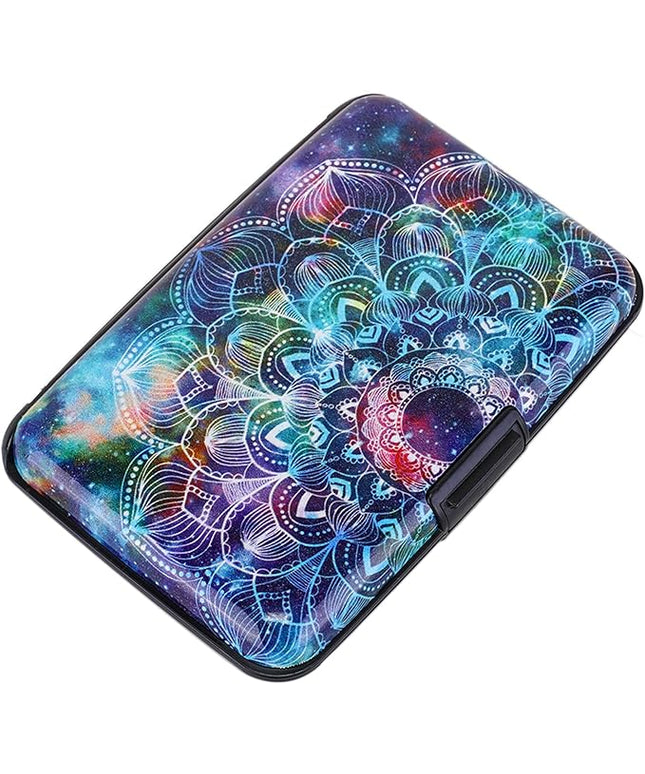 ELFISH Mini RFID Aluminum Wallet Credit Cards Holder Business Card Case Metal ID Case for Men Women (Acolorful)
